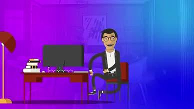 MG人物讲解商家程序宣传动画片头AE模板视频的预览图
